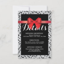 Tarjeta de detalles rojos y negros