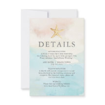 Tarjeta de detalles sobre temas de playa