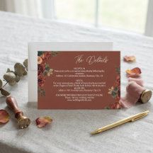 Tarjeta de Encerramiento con Detalles Florales Rom