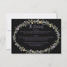 Tarjeta De Confirmación De Asistencia Tarjeta de Encerramiento con Detalles Florales Sim