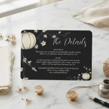 Tarjeta de Enclusura de Boda de Calabaza de Otoño 