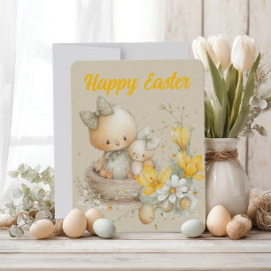 Tarjeta De Confirmación De Asistencia tarjeta de felicitación de Pascua decorada con flo