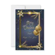 tarjeta de Feliz Navidad y Feliz Año Nuevo