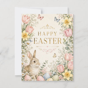 Tarjeta De Confirmación De Asistencia Tarjeta de Feliz Pascua de Acuarela, Pastel