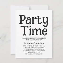 Tarjeta De Confirmación De Asistencia Tarjeta de fiesta de graduación moderna en blanco