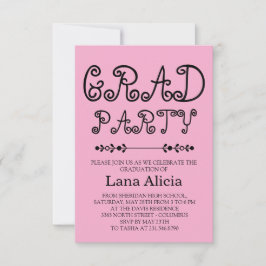 Tarjeta De Confirmación De Asistencia Tarjeta de fiesta de graduación moderna simple en