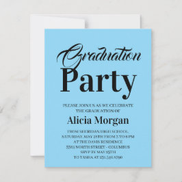 Tarjeta De Confirmación De Asistencia Tarjeta de fiesta de graduación moderna simple en 