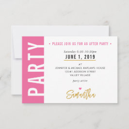 Tarjeta De Confirmación De Asistencia TARJETA DE FIESTA linda bonita corazones rosados b