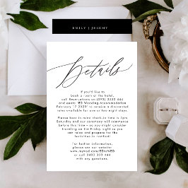 Tarjeta De Confirmación De Asistencia Tarjeta de gabinete Boda simple moderna en blanco 