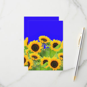 Tarjeta De Confirmación De Asistencia Tarjeta de girasol Colores de bandera de Ucrania