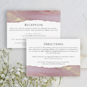 Tarjeta De Confirmación De Asistencia Tarjeta de información de boda simple de color ros