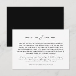 Tarjeta De Confirmación De Asistencia Tarjeta de información simple en blanco y negro pa