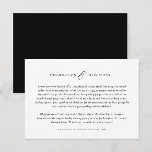 Tarjeta De Confirmación De Asistencia Tarjeta de información simple en blanco y negro pa