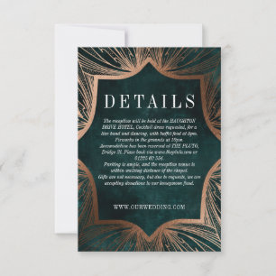 Tarjeta De Confirmación De Asistencia Tarjeta de inserción de DETALLES de bronce falso d