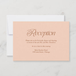 Tarjeta De Confirmación De Asistencia Tarjeta de inserción para recepción de boda minima