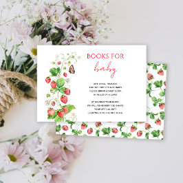 Tarjeta De Confirmación De Asistencia Tarjeta de libros de fresa para bebé