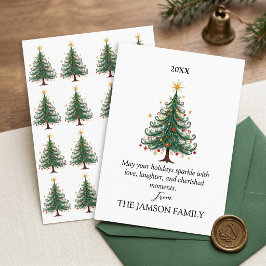 Tarjeta De Confirmación De Asistencia Tarjeta de Navidad Personalizada Elegante
