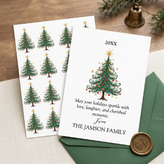 Tarjeta De Confirmación De Asistencia Tarjeta de Navidad Personalizada Elegante