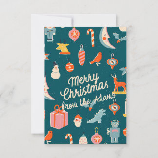 Tarjeta De Confirmación De Asistencia Tarjeta de Navidades anticuados