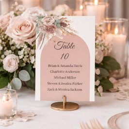 Tarjeta De Confirmación De Asistencia Tarjeta de nombres de números de mesa de bodas de