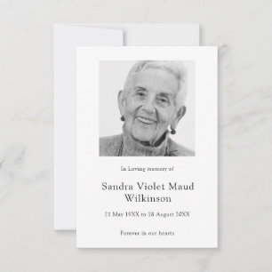 Tarjeta De Confirmación De Asistencia Tarjeta de oración conmemorativa minimalista de fo