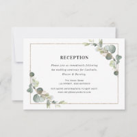 tarjeta de recepción de bodas geométricas de eucal