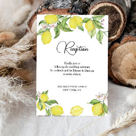 Tarjeta De Confirmación De Asistencia Tarjeta de recepción de lemon de verano
