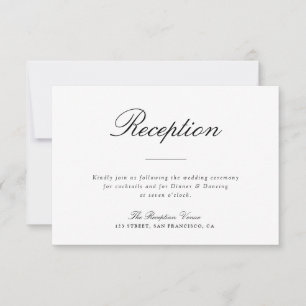 Tarjeta De Confirmación De Asistencia Tarjeta de recepción simple de tipografía en blanc