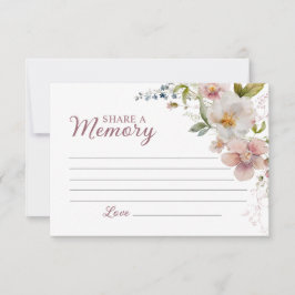 Tarjeta De Confirmación De Asistencia Tarjeta de recuerdo de funeral de flores silvestre