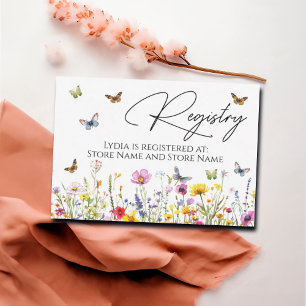 Tarjeta De Confirmación De Asistencia Tarjeta de registro de flores silvestres