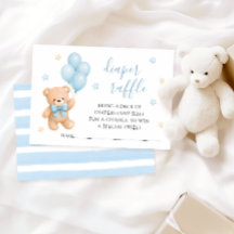 Tarjeta de rifa de pañales para baby shower de Osi
