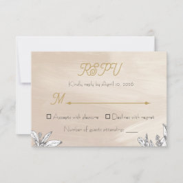 Tarjeta De Confirmación De Asistencia Tarjeta de RSPV de Boda Rosa Pastel