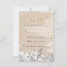 Tarjeta de RSPV de Boda Rosa Pastel