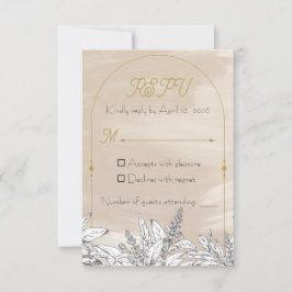 Tarjeta De Confirmación De Asistencia Tarjeta de RSPV de Boda Rosa Pastel