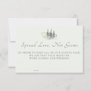 Tarjeta De Confirmación De Asistencia Tarjeta de seguridad Evergreen de color de agua de