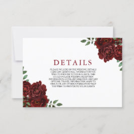 Tarjeta De Confirmación De Asistencia Tarjeta de Sobre de Boda Romántica Rosa Roja Borgo
