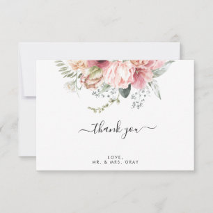 Tarjeta De Confirmación De Asistencia Tarjeta Floral de agradecimiento Annabeth