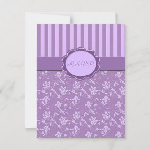 Tarjeta De Confirmación De Asistencia Tarjeta Floral de Lavender R.S.V.P