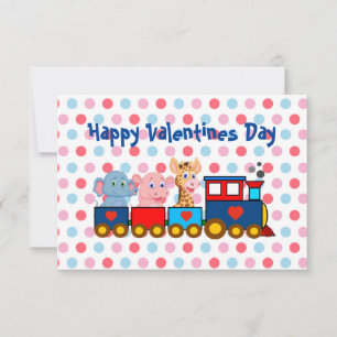 Tarjeta De Confirmación De Asistencia Tarjeta infantil del tren de San Valentín