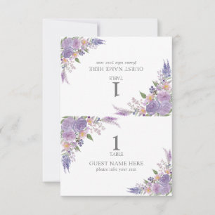 Tarjeta De Confirmación De Asistencia Tarjeta Lilac Lavender Mauve Boda Place