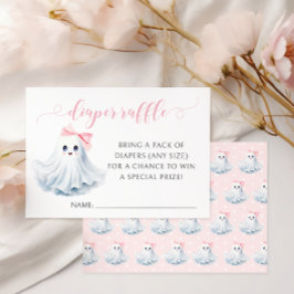 Tarjeta De Confirmación De Asistencia Tarjeta Raffle de pañal Baby Shower para bebé rosa
