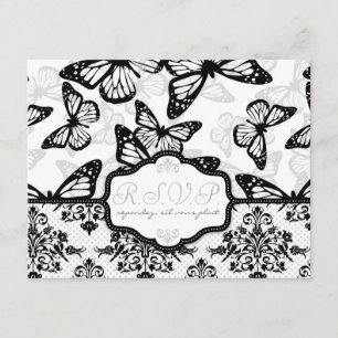 Tarjeta De Confirmación De Asistencia Tarjeta RSVP_DrMullins para besar mariposa