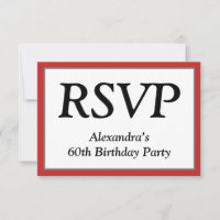 Tarjeta "RSVP" respetable, limpia y elegante