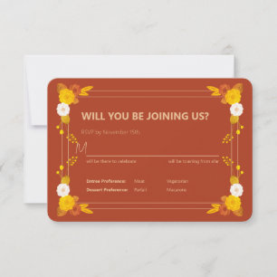 Tarjeta De Confirmación De Asistencia Tema del Boda clásico