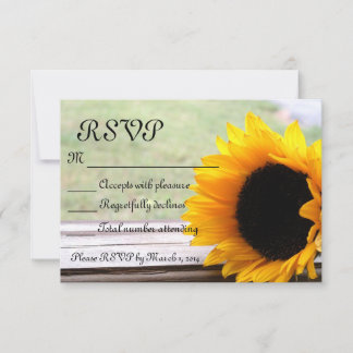 Tarjeta De Confirmación De Asistencia Tema del girasol