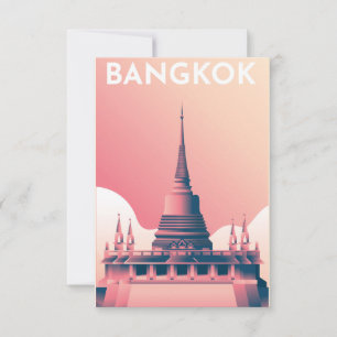 Tarjeta De Confirmación De Asistencia Templo de Bangkok
