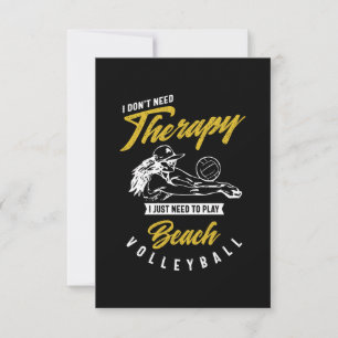 Tarjeta De Confirmación De Asistencia Terapia - Voleibol playa