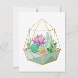 Tarjeta De Confirmación De Asistencia Terarium geométrico