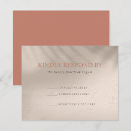 Tarjeta De Confirmación De Asistencia Terracota y arena elemental