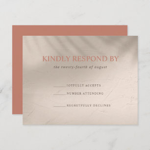 Tarjeta De Confirmación De Asistencia Terracota y arena elemental